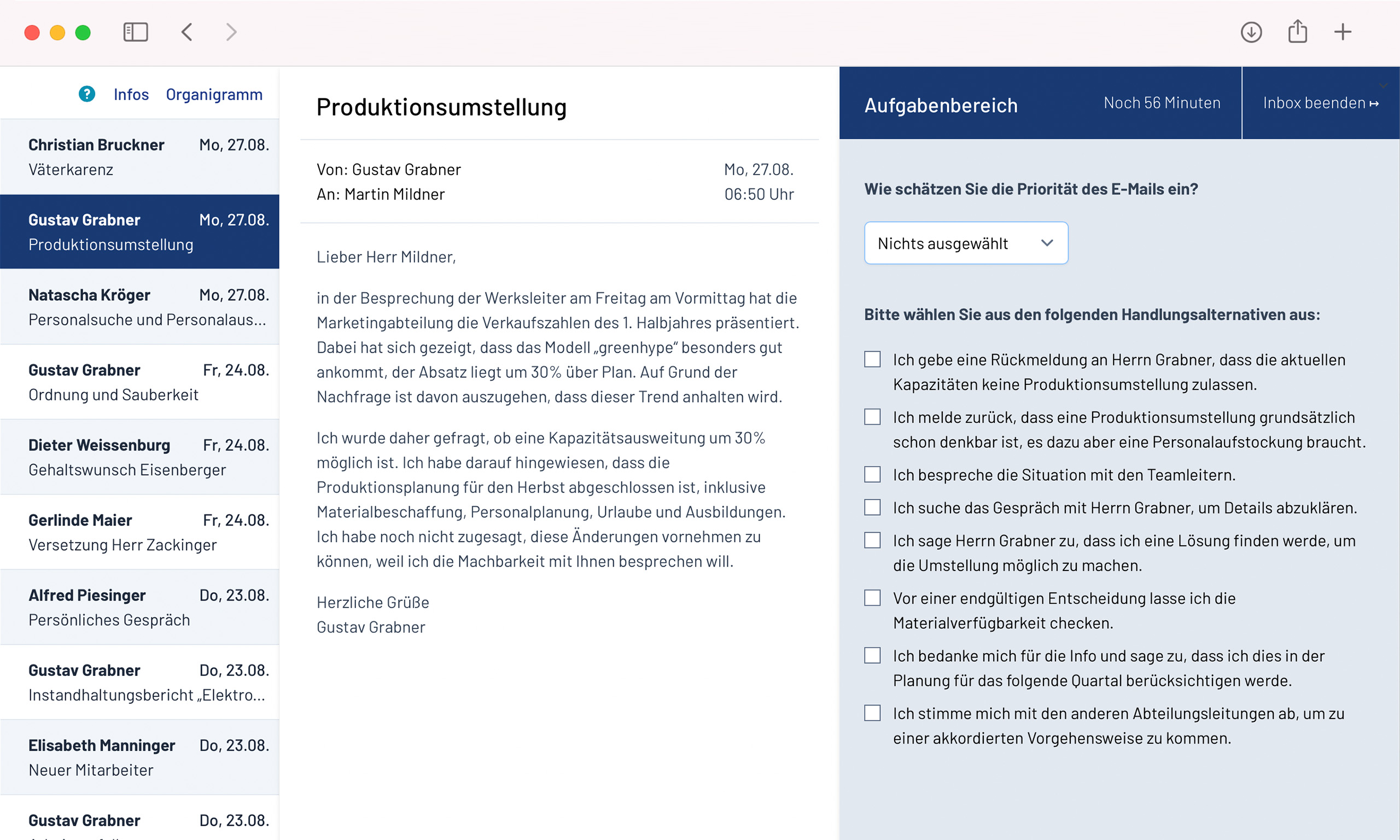 Inbox Kompetenz Ausführung